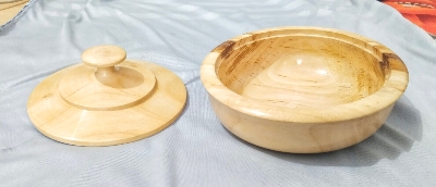 Picture of Classic Style Mehguni  wood bowl kitchen storage bowl dry  food containers dinner dishes vintage salad rice style tableware noodles bowl with lid - Multicolor