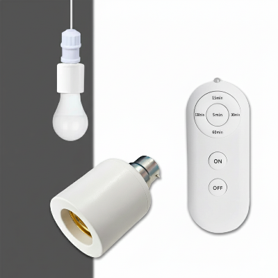 Picture of Wireless B22 to E27 Light Socket Adapter with Remote ON/OFF Control(White)