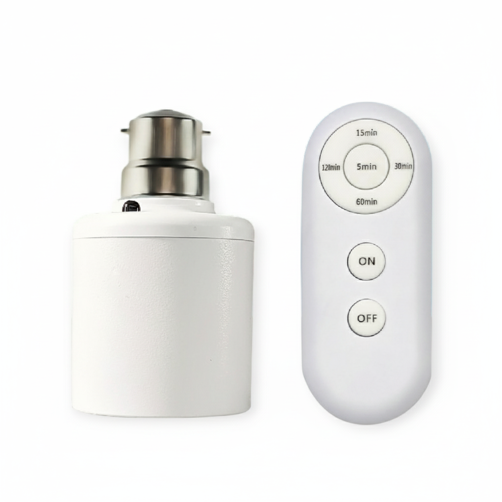 Picture of Wireless B22 to E27 Light Socket Adapter with Remote ON/OFF Control(White)