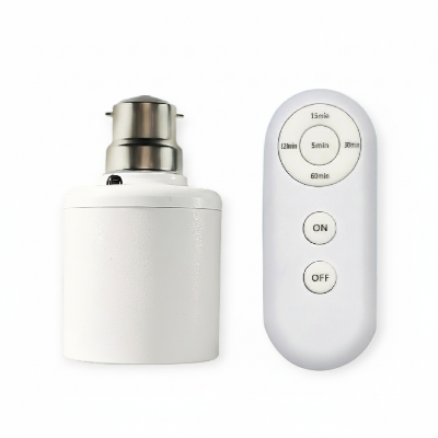 Picture of Wireless B22 to E27 Light Socket Adapter with Remote ON/OFF Control(White)