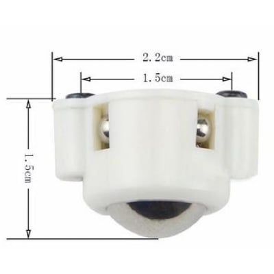Picture of 3PI Mini Ball Caster Wheel for Robot Car | Universal Stainless Steel Caster for DIY & Line Follower Robots(White)