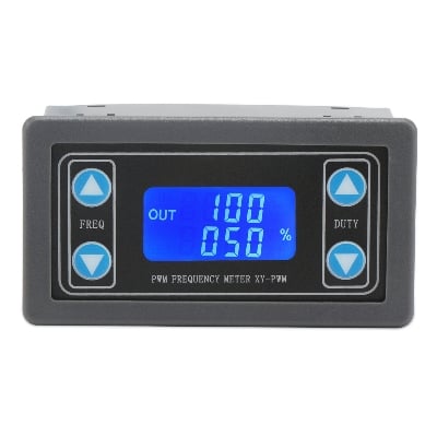 Picture of Adjustable PWM Signal Generator 1Hz–150KHz | 1-Channel Frequency Generator Module with LCD Display(Black)