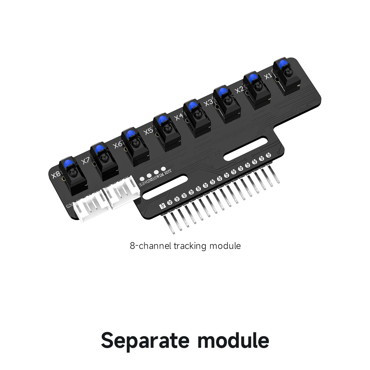 Picture of 8-Channel Infrared Line Tracking Sensor Module with Automatic Calibration for Line Follower Robots(Black)