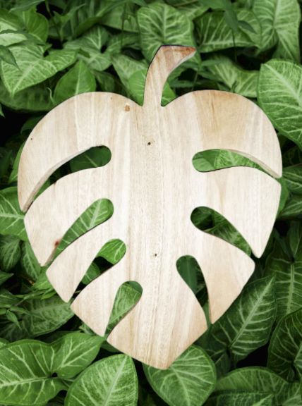Picture of Leaf style High quality 100%Teak Cutting Board /Wall Decoration Wallmate/Tea Serving Tray - Multicolor
