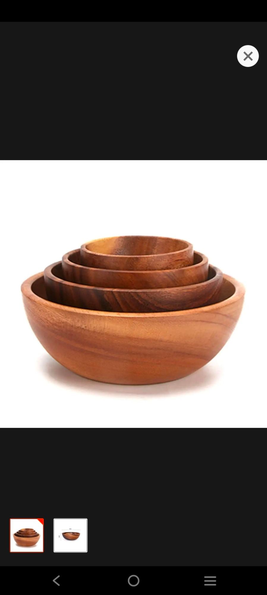 Picture of Handmade Durable Children Tableware Natural Eco Friendly wooden Baby Bowl 7 INCH - Multicolor