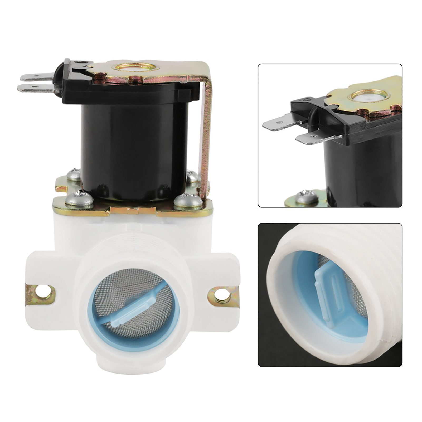 Picture of FCD270A Washing Machine Water Inlet Solenoid Valve AC 220–240V 3/4 Inch Automatic Electric Valve(Antique White)