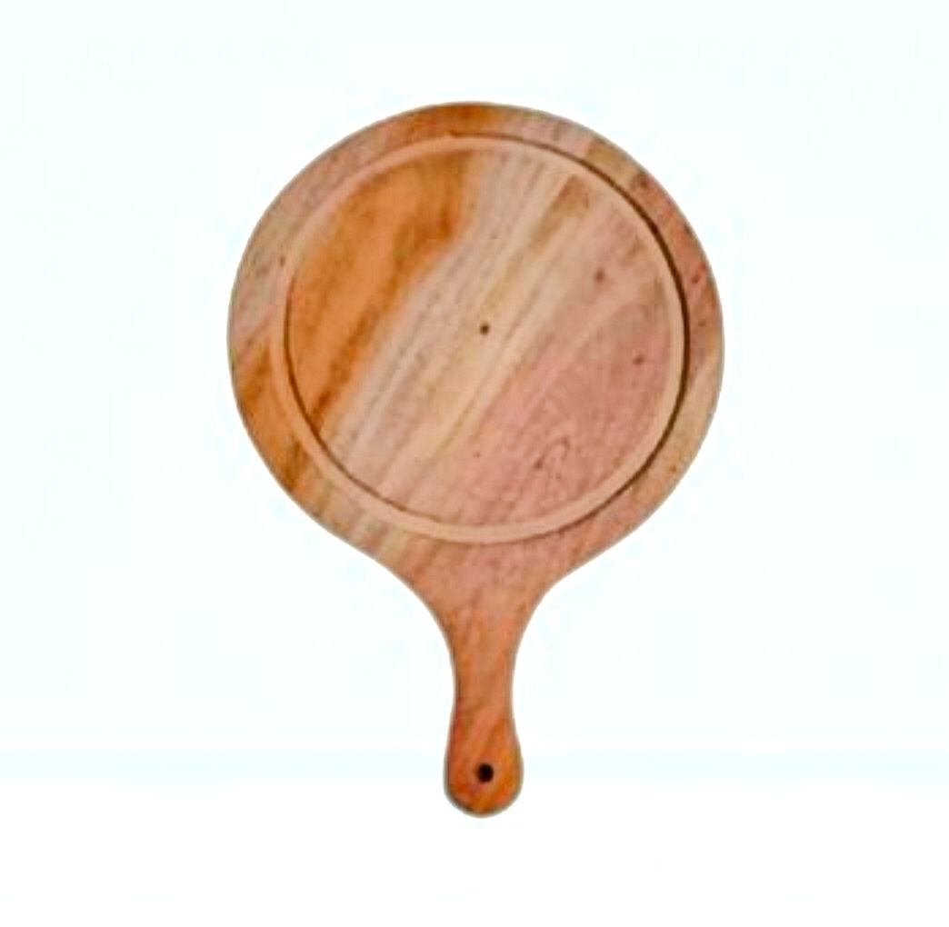 Picture of Big Size  Wooden Round Head Pizza Board / Pizza Tray for Restaurant Hotel and Office  ( 12 inch ) - Multicolor