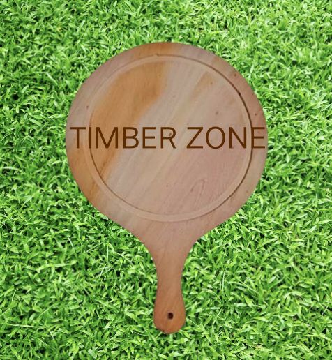 Picture of 9  inches Mahogany Wooden Pizza Board and Cutting Board ( simple  Shaped ) - Multicolor