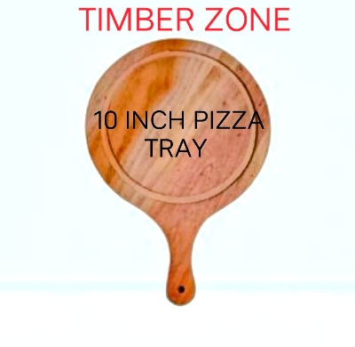 Picture of 10 inches Mahogany Wooden Round Head Pizza Board / Pizza Tray - Multicolor