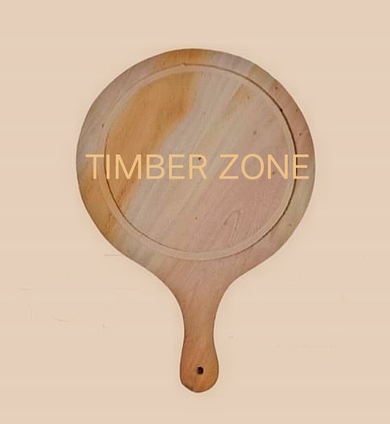Picture of 11 inches Mahogany Wooden Round Head Pizza Board / Pizza Tray - Multicolor