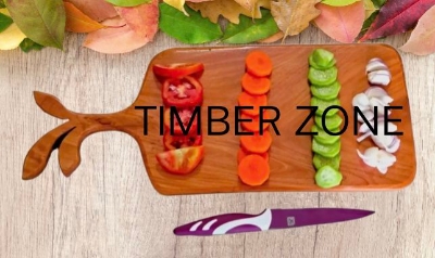 Picture of Custom Size Leaf Style Wooden Chopping Board ( With Polish ) - Multicolor