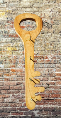 Picture of Wooden Wall Hanging Key Holder with Polish - Multicolor