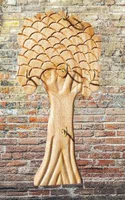 Picture of Wooden Wall Hanging Key Holder with Polish - Multicolor
