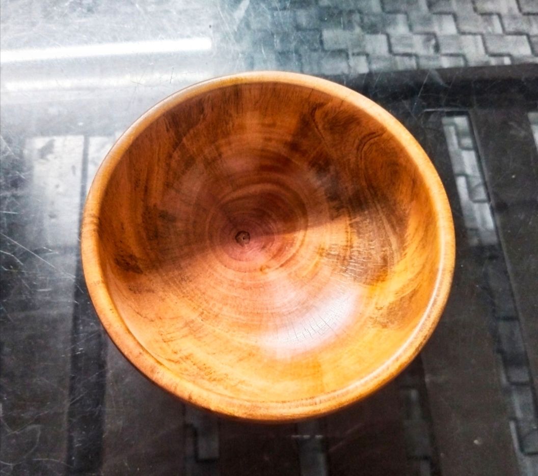 Picture of 1 PCS Small Size 4 inch  Wooden Dish Salt Vinegar Sauce Flavor Spices bowl Dinner Breakfast Bowl  Condiment Cup Kitchen Utensils Anti-Fall Seasoning Dish - Multicolor