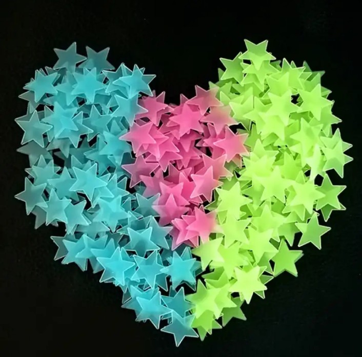 Picture of radium star stiker 1 packet ( 100 PCS) - Multicolor