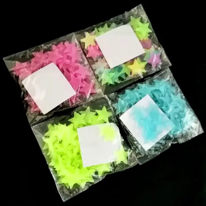 Picture of radium star stiker 1 packet ( 100 PCS) - Multicolor