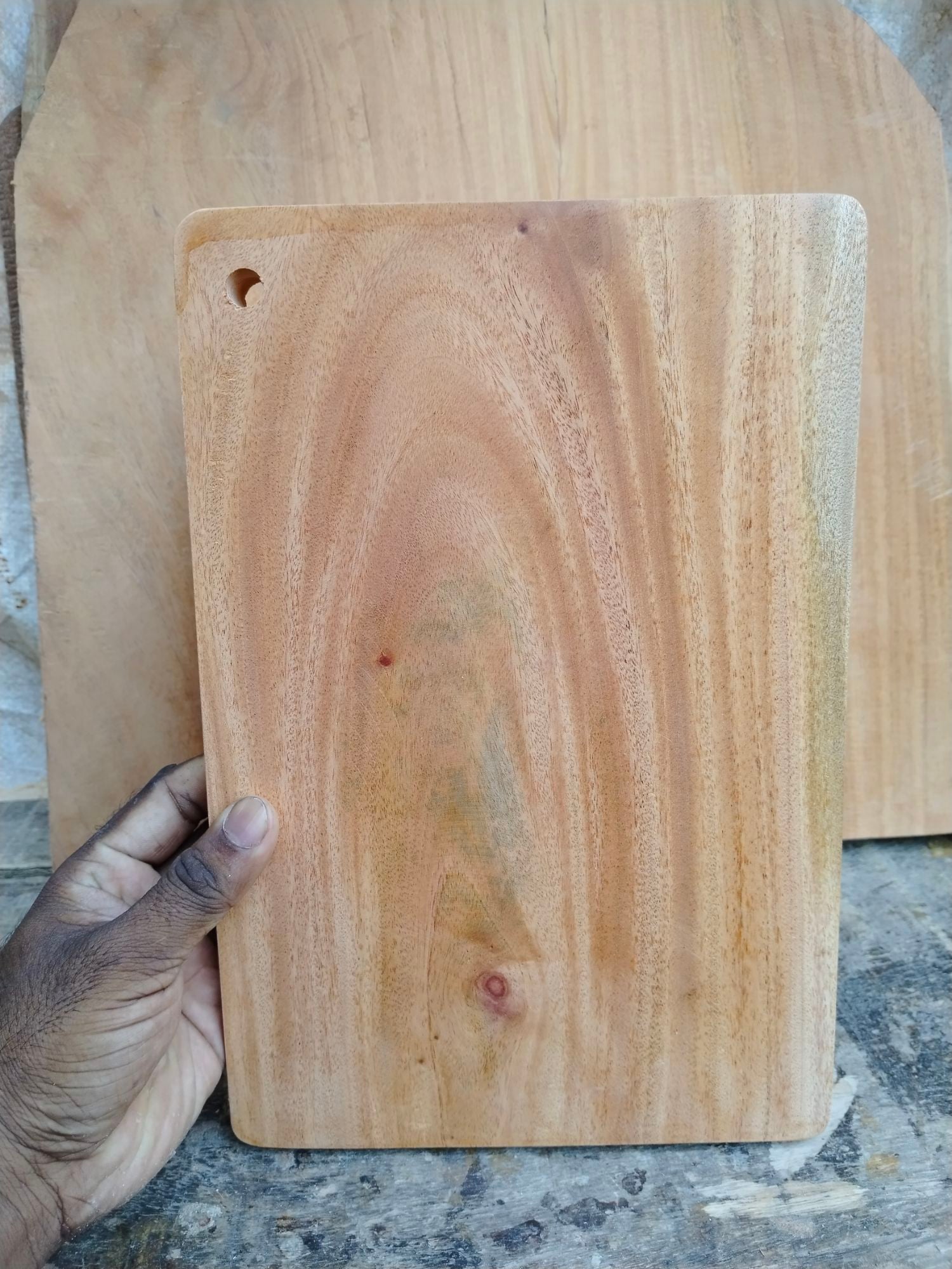 Picture of Wooden Small Size  Chopping Board (6 inch * 12 inch ) - Multicolor