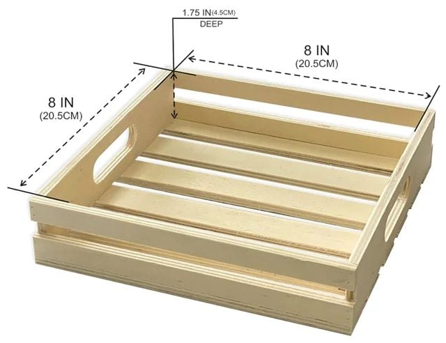 Picture of Wooden Pallet Crates Unfinished Wood Trays Storage for DIY Crafts ( 10" *10") - Multicolor