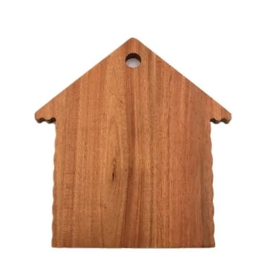 Picture of Personalized mini house shape wooden cutting board - Multicolor