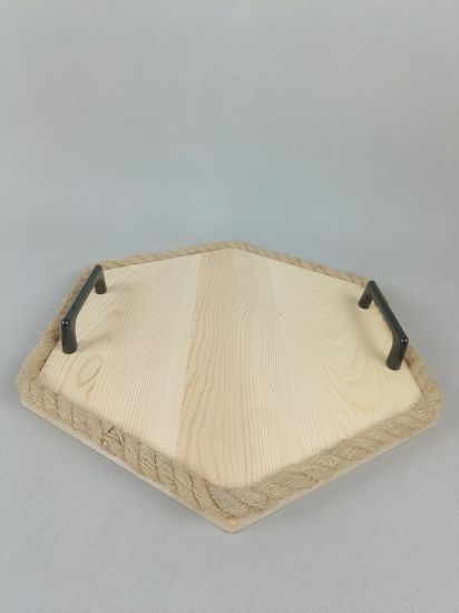Picture of American Style European Wooden Serving Tray - Multicolor