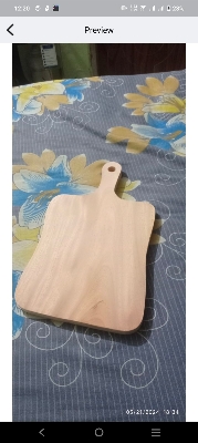 Picture of Vietnam style wooden chopping board ( 17 inch 9 inch ) - Multicolor