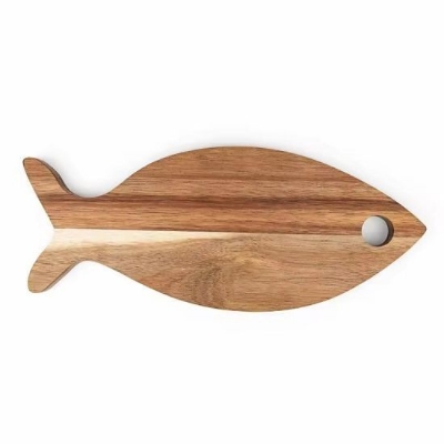 Picture of Fish Style Wooden Chopping Board for Kitchen ( 7 inch by 13 inch ) - Multicolor