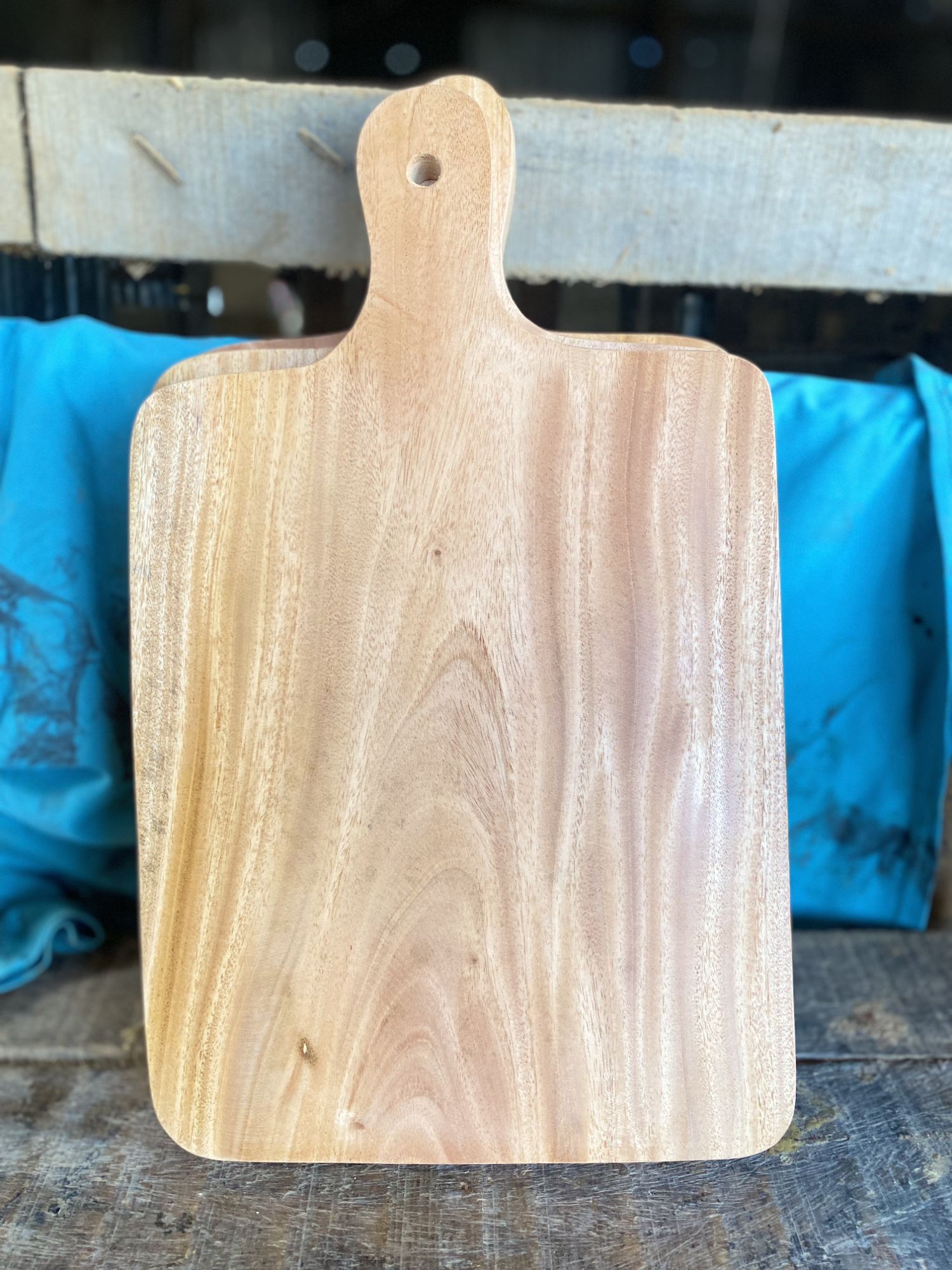 Picture of Vietnam style wooden chopping board ( 17 INCH by 10 inch) - Multicolor