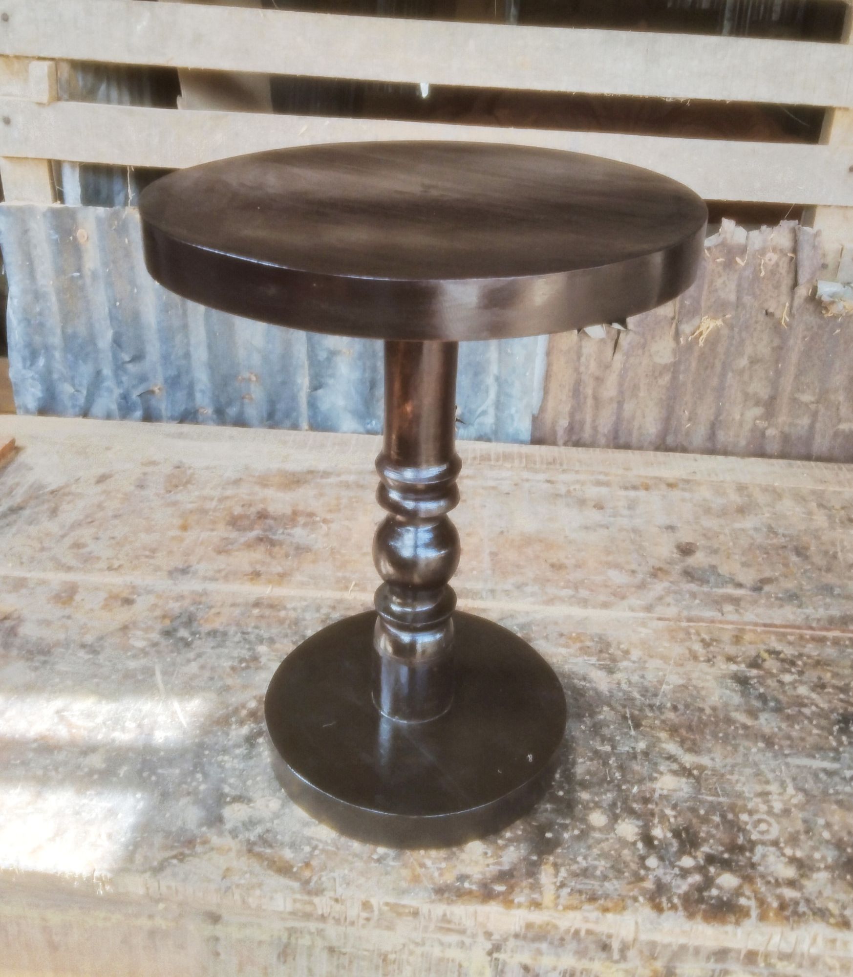 Picture of wooden bed table corner table