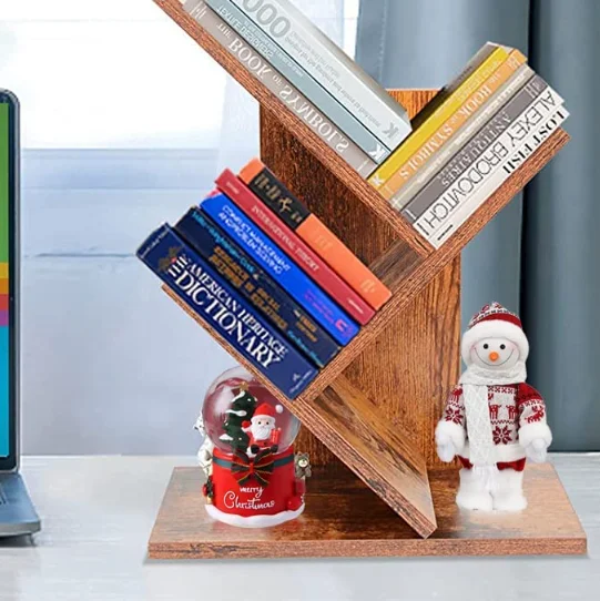 Picture of small size wooden  shelf with unique design - Multicolor