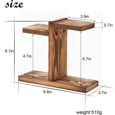 Picture of Household living room solid wood multi-layer flower shelf creative pot plant storage shelf indoor balcony flower rack ( with 4 flower vases ) - Multicolor