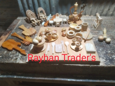 Picture of 31 pcs wooden handmade baby toy set