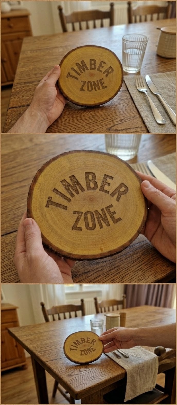 Picture of hot selling natural wooden slices tray mahogany wood popular wood coaster made by Timber zone ( 5 inch ) - Multicolor