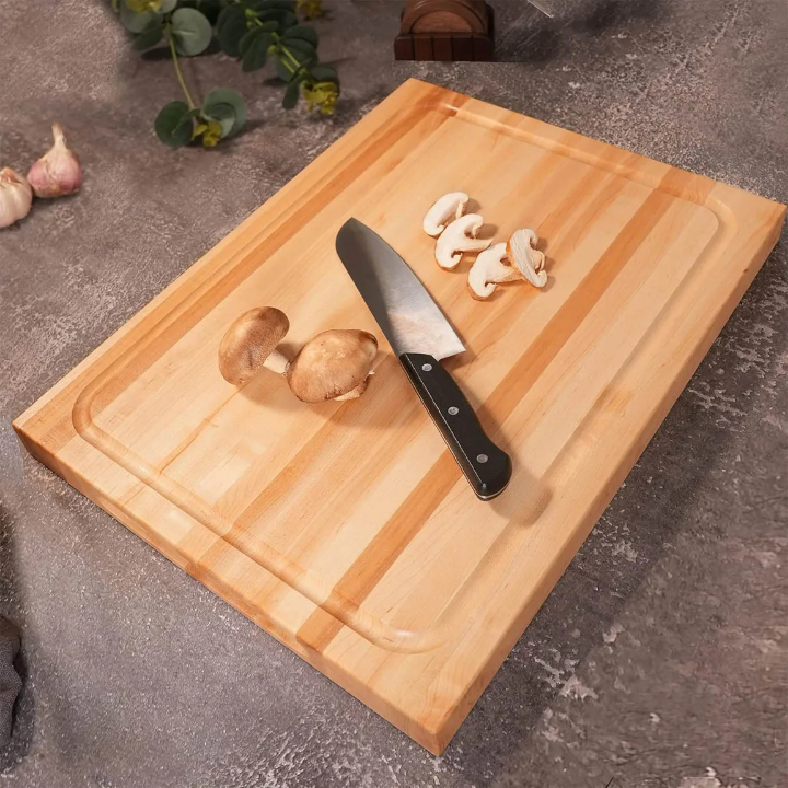 Picture of Premium Teak Wood Sink-Design Cutting Board for Kitchen and Dining with Serving Tray 11x11 inches - Multicolor