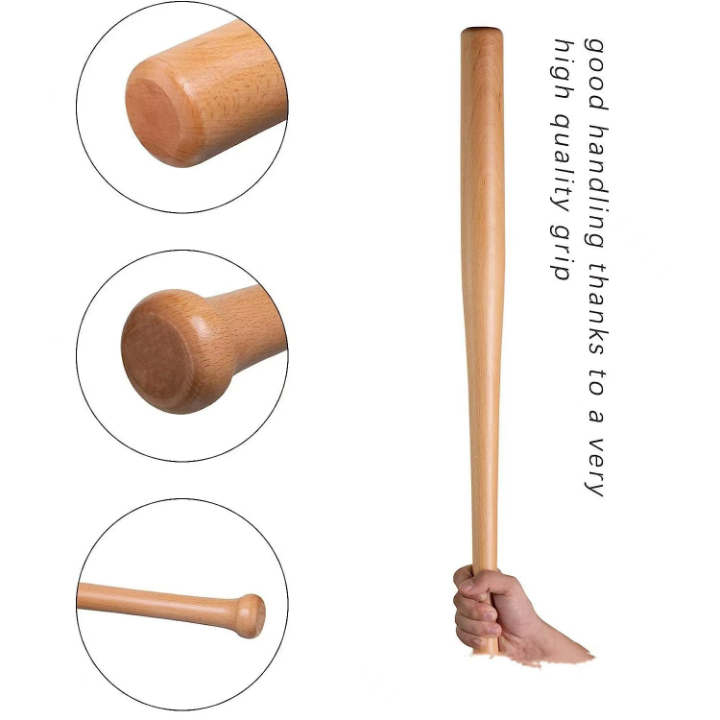 Picture of Wooden Baseball Stand With  Baseball Bats And Wooden Circles Wooden Bat Baseball Stand ( 34 inch ) - Multicolor