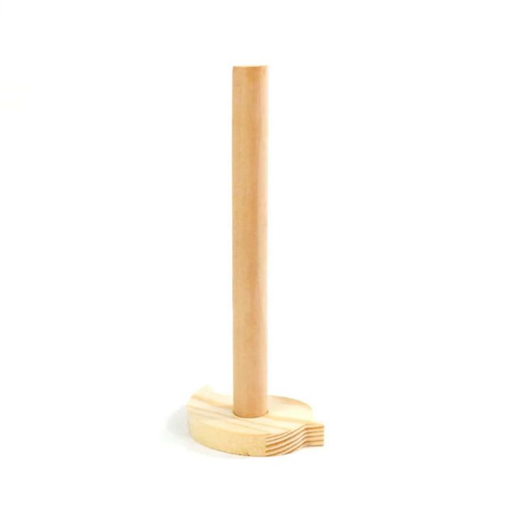 Picture of High Quality Toilet Paper Holder Countertop Kitchen Paper Towel Organization Wood Kitchen Roll Frame - Multicolor