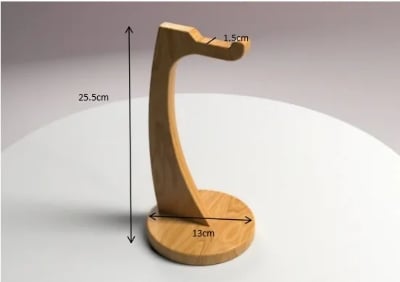 Picture of Wholesale Minimalist Luxury Modern Customised Hanger Aluminium Walnut Wooden Bamboo Headphones Holder Wood Headphone Stand 1 pcs - Multicolor