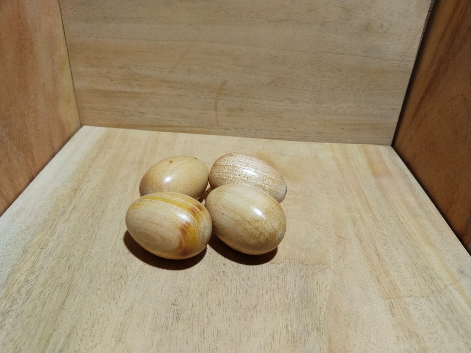 Picture of wooden toys set  , wooden small size  egg set without stand  ( 4 pcs egg )