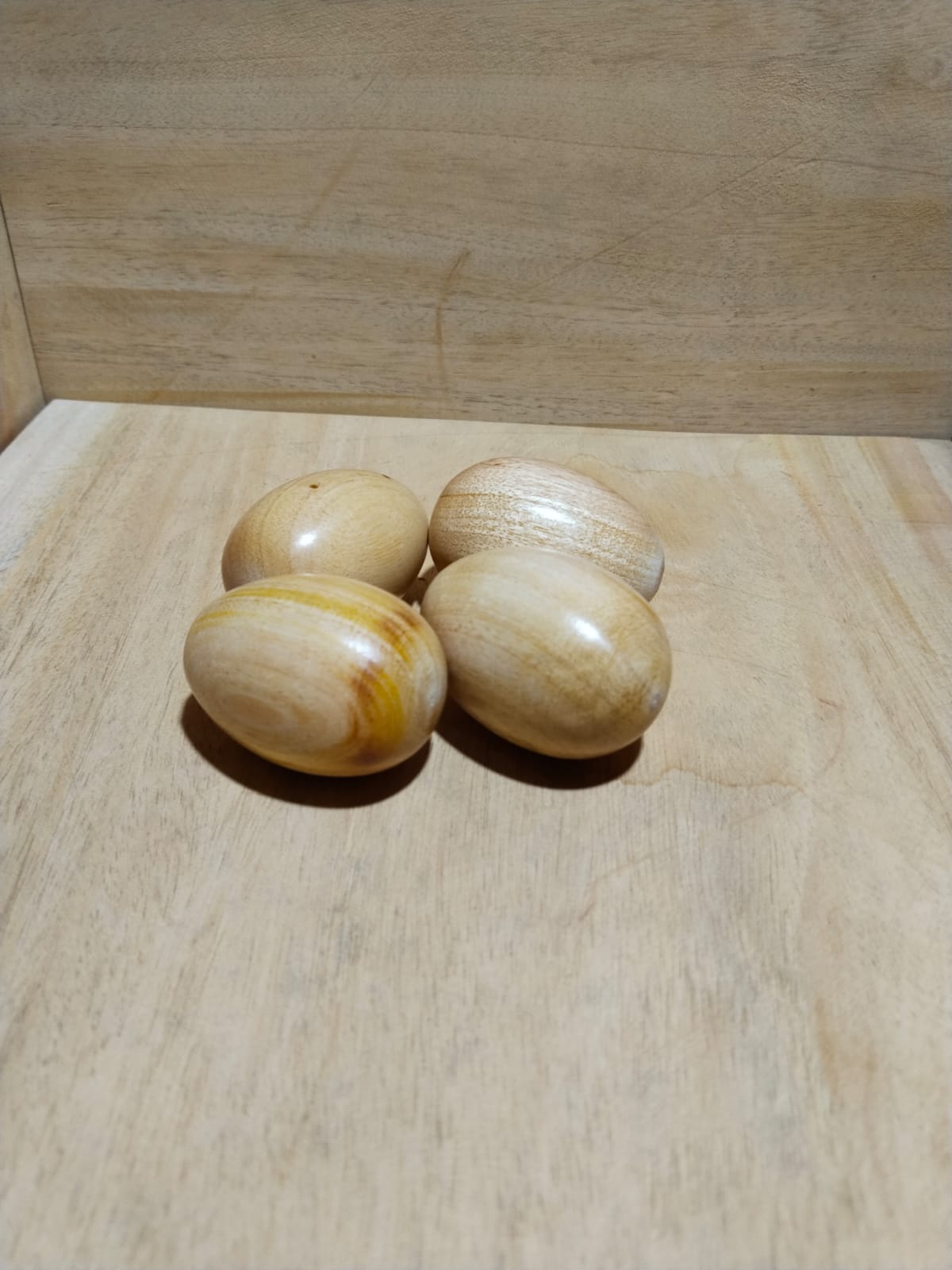 Picture of wooden small size egg for baby toys ( 1 pcs )