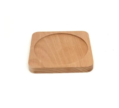 Picture of Acacia Beech Wood Drink Coasters Round Rectangle Wooden Coasters Cup Coasters wooden mug lid ,wooden coaster made from natural wood - Multicolor