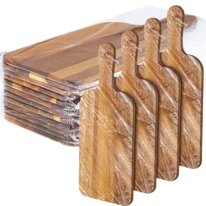 Picture of Wood Cheese Board With Handle Long Charcuterie Plate Serving Board Large Wooden Cheese Board ( 7 inch / 15 inch ) - Multicolor