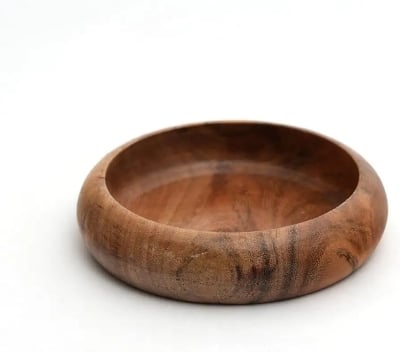 Picture of Wholesale Small Acacia Wood Dessert Bowls for Dipping Condiments Nuts Ice Cream Snacks Sauce Dips , wooden curve  bowl ( 6 inch ) - Multicolor