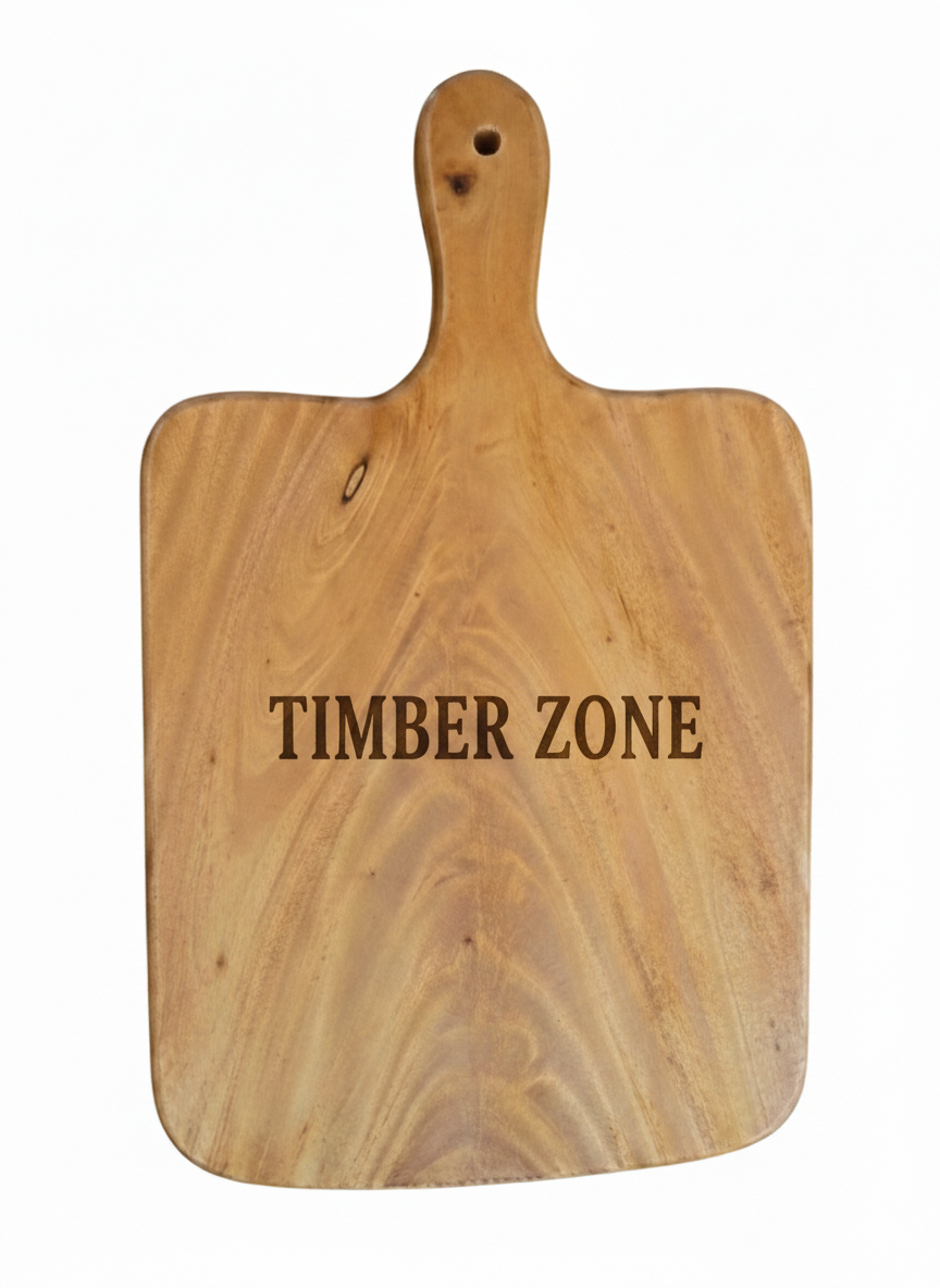 Picture of heavy duty wooden chopping board , ( 10 inch * 17 inch ) thick butcher cutting board for meat & fish - Multicolor
