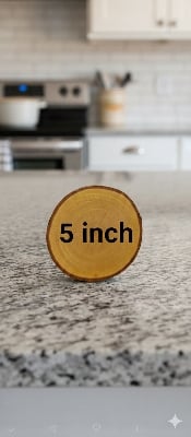 Picture of natural wooden slice with bark ( 5 inch )