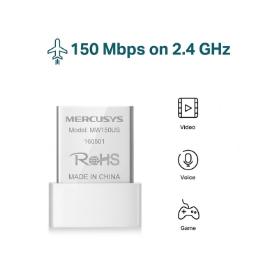 Picture of Mercusys MW150US N150 Wireless Nano USB Adapter