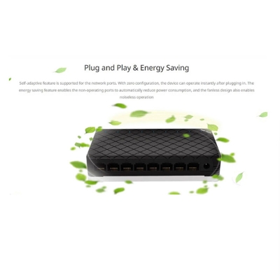 Picture of Ruijie RG-ES08 8 Port Ethernet Unmanaged Desktop Switch