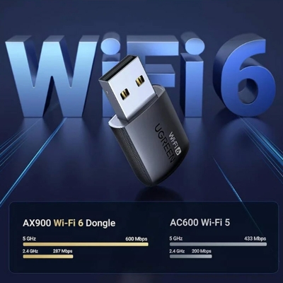 Picture of UGREEN CM762 (35264) AX900 Mbps Dual Band Wi-Fi USB Adapter #35264