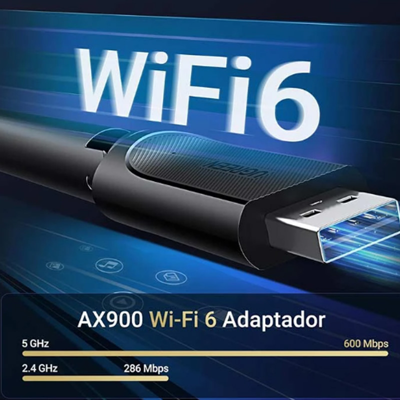 Picture of UGREEN CM763 (35265) AX900 Mbps Dual Band Wi-Fi USB Adapter #35265