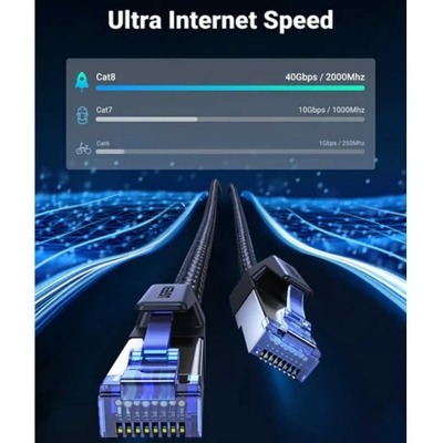 Picture of UGREEN NW153 (30799) Cat-8 F/FTP 15 Meter Black Network Cable