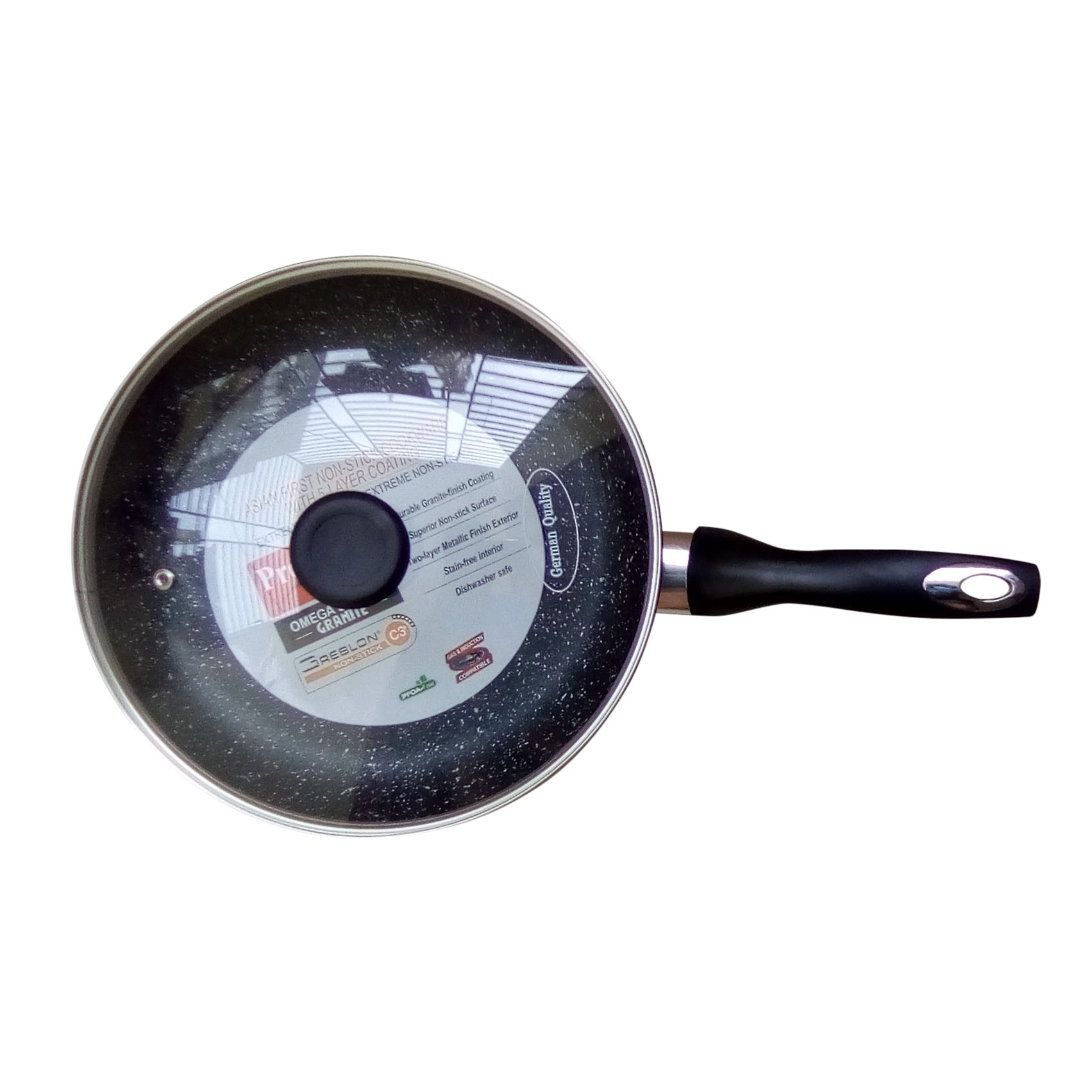 Picture of Prestiege INDUCTION Fry pan 24 cm with glass lid(Grey)
