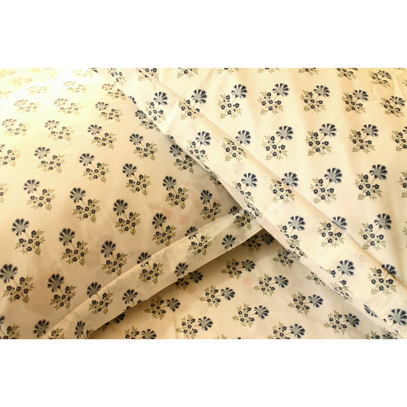 Picture of 100% Premium Cotton Bedsheet.  Set Includes 1 Bedsheet and 2 Pillow Covers